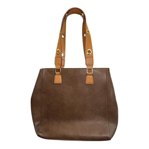 Adrienne Vittadini Tote Handbag Brown pre-loved excellent condition faux leather - Picture 3 of 11